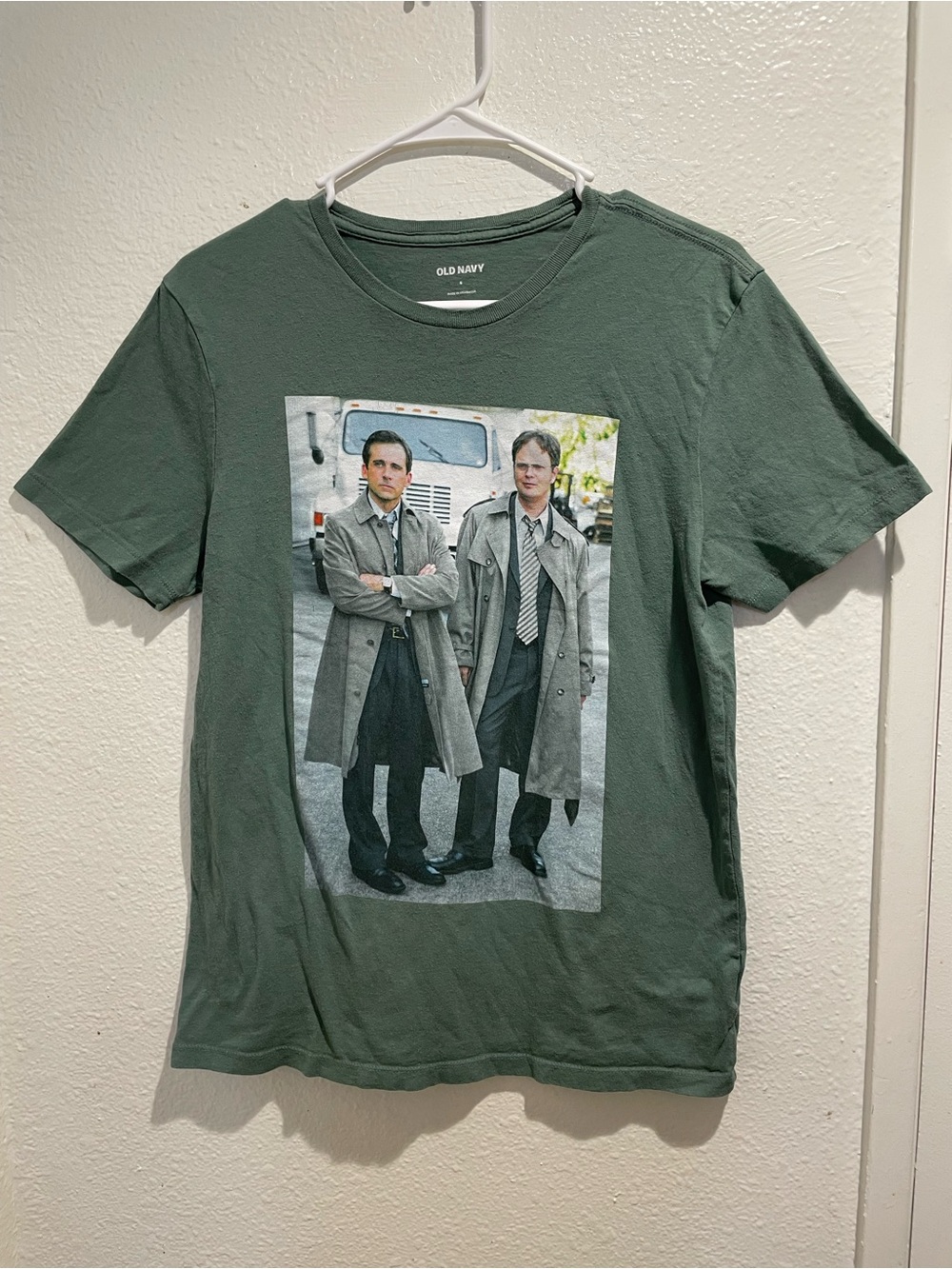 Old Navy The Office Graphic T Shirt Mens Small Green Michael Dwight Photo - Picture 1 of 6